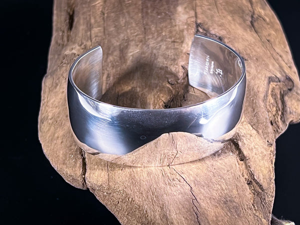JB54A - 1" Wide smooth domed Cuff Bracelet