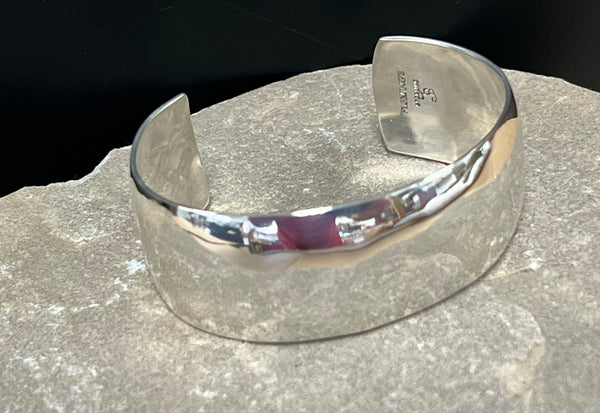 JB54A - 1" Wide smooth domed Cuff Bracelet