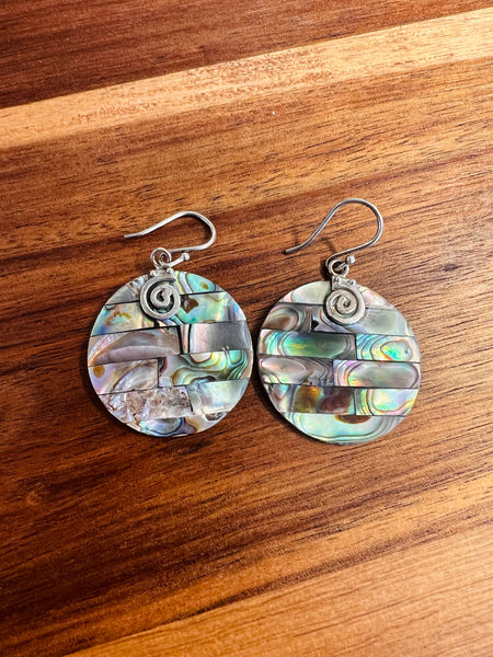 Round Mother of Pearl Earrings