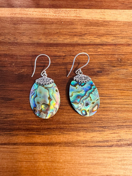 Oval Mother of Pearl Earrings