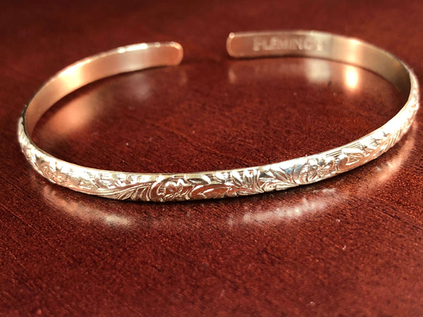 JB24 - Gold Floral Cuff Bracelet