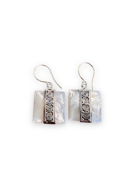 Square Opal Earrings