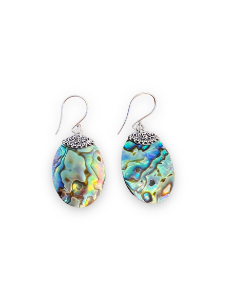 Oval Mother of Pearl Earrings