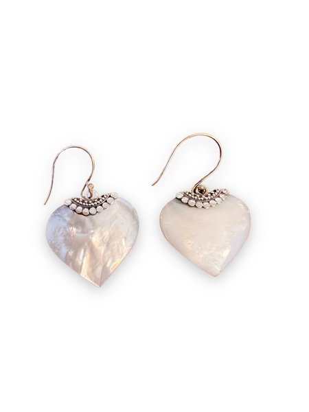 Heart Opal Earrings