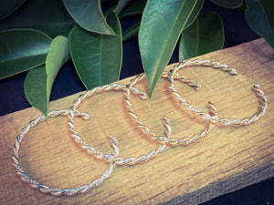 The Twist Collection.  Handcrafted sterling silver and gold-filled in four different unique combinations. Handmade in Williamsburg, Va.