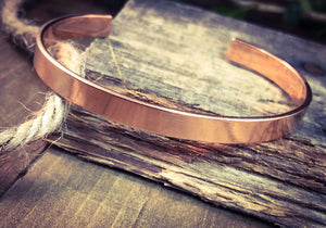 675750 - Copper Plain Rectangle Cuff Bracelet