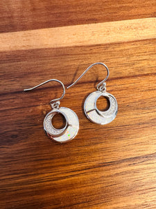Circular Opal Earrings