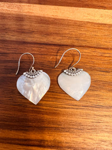Heart Opal Earrings