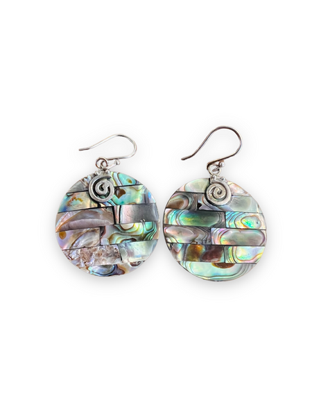 Round Mother of Pearl Earrings